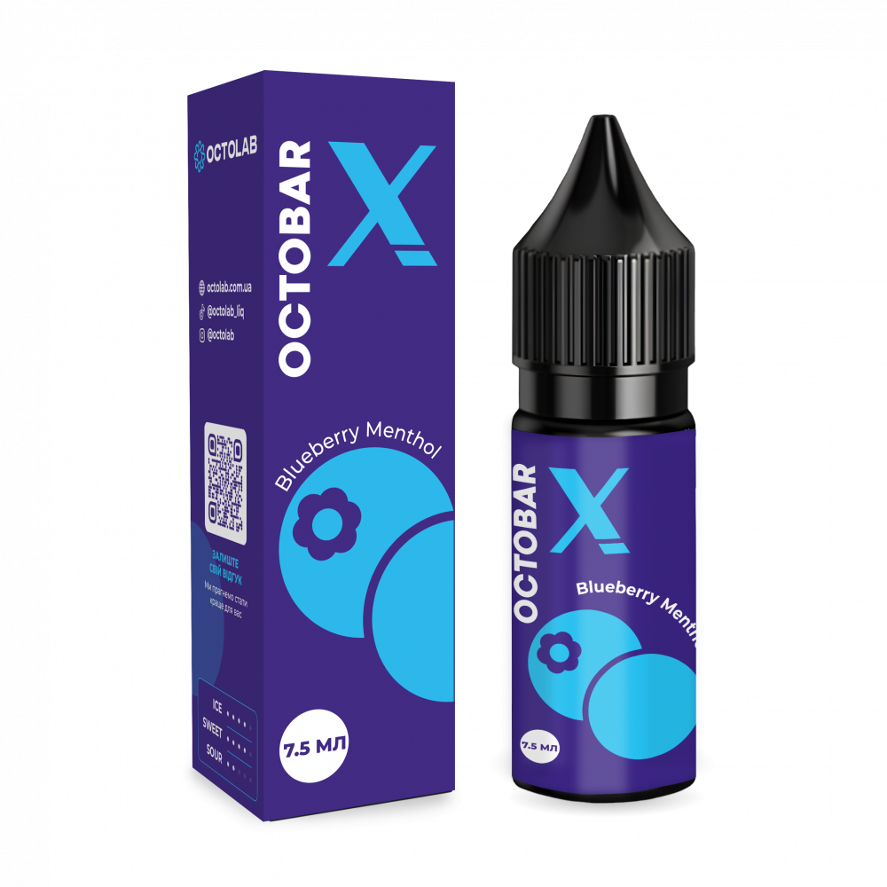 Набор для самозамеса Octobar X Blueberry Menthol, 15ml - купить в