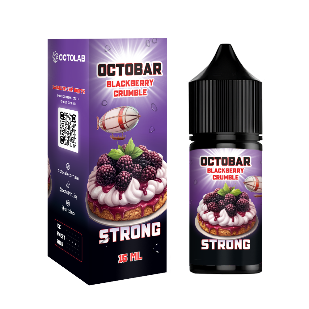 Набор для самозамеса Octobar Strong Blackberry Crumble, 30ml