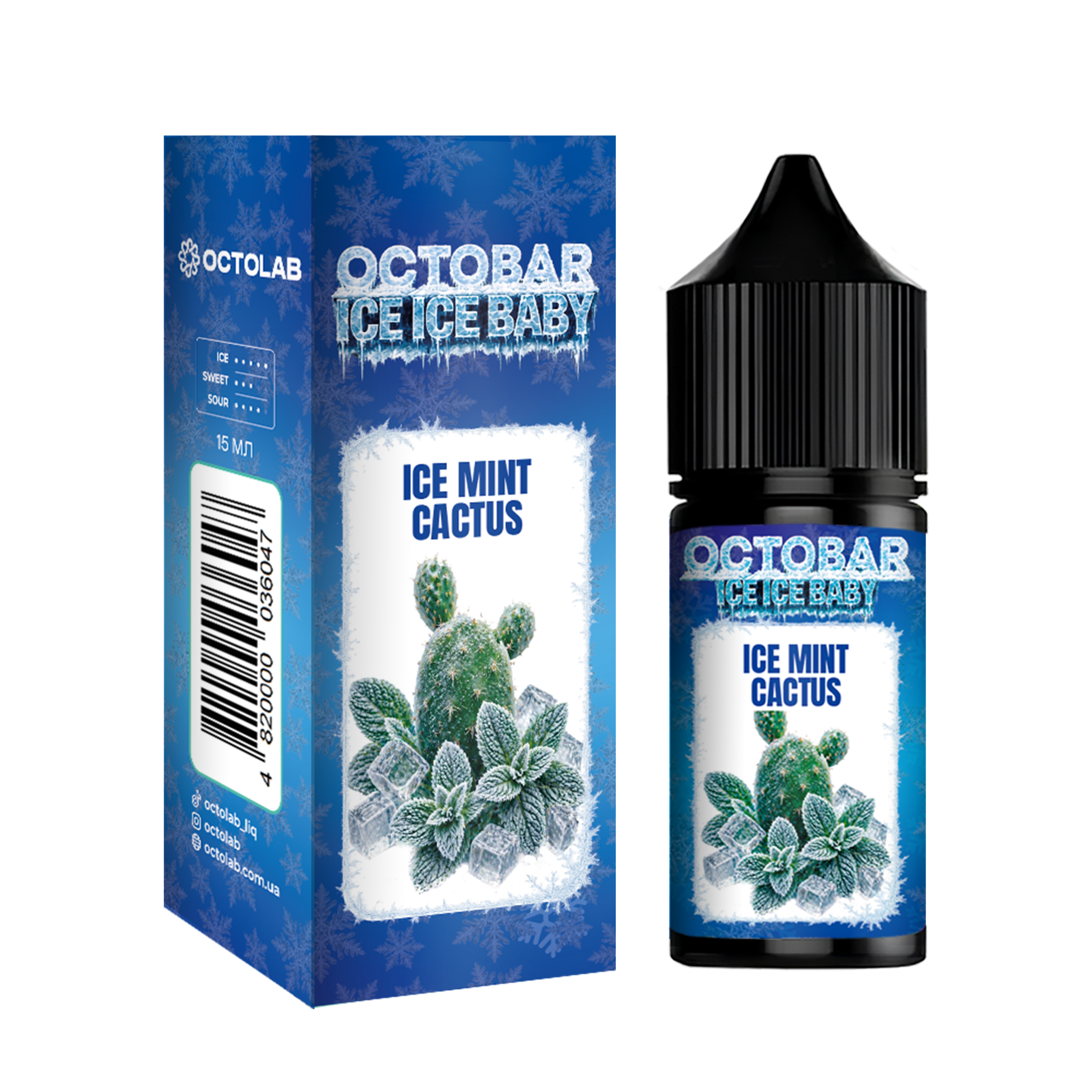 Набір для самозамісу Octobar Ice Ice Baby Ice Mint Cactus, 30ml